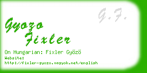 gyozo fixler business card