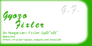 gyozo fixler business card